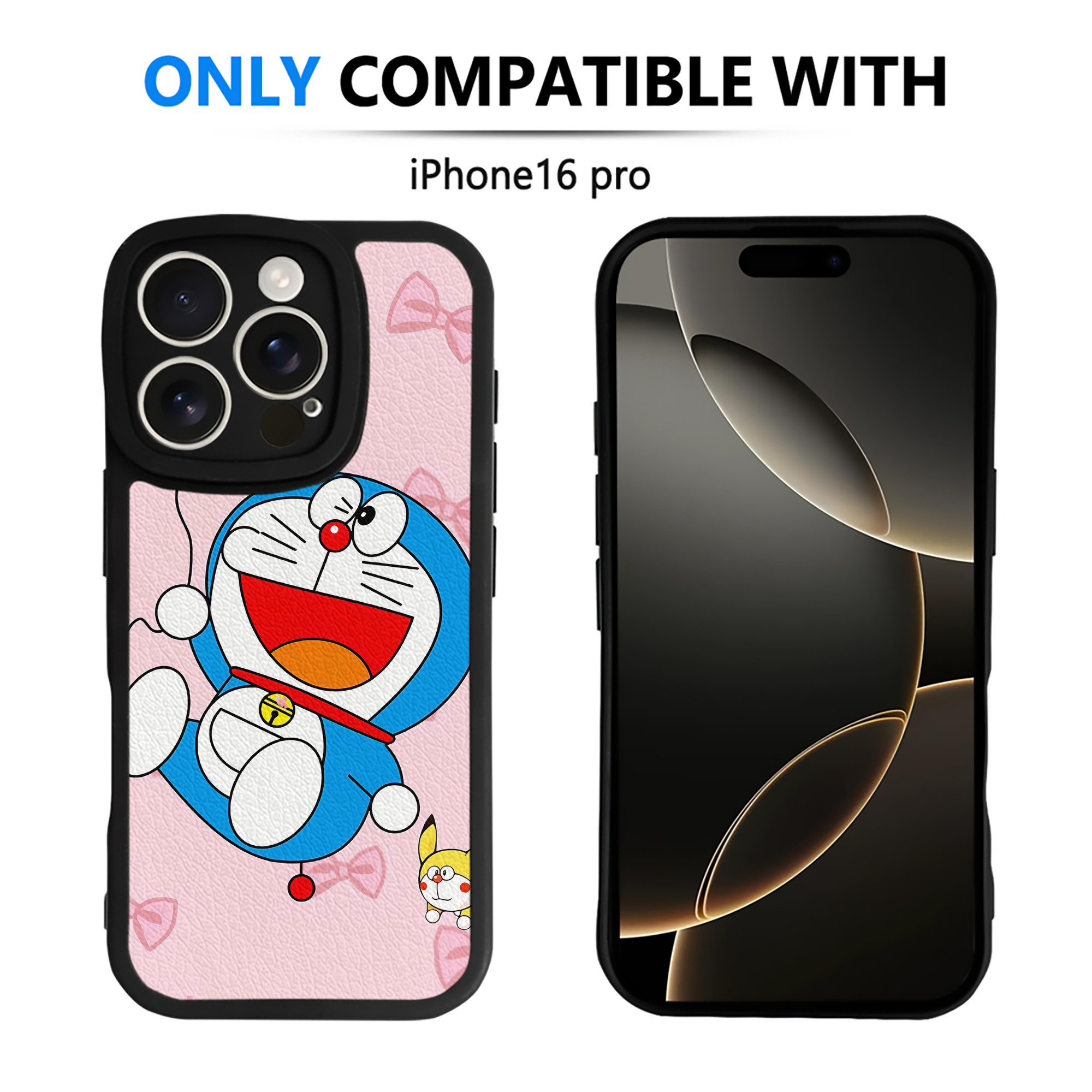 （画像用） ドラえもん Doraemon 【iPhone 16シリーズ対応】シリコンスマホケース（レザー調） 材質：シリコン